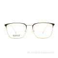 Mode Brille Retro hochwertige Gold Semi Beta Titan Ip Rahmen Augenbrillen